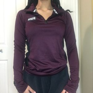 PINK Long Sleeve Quarter Zip